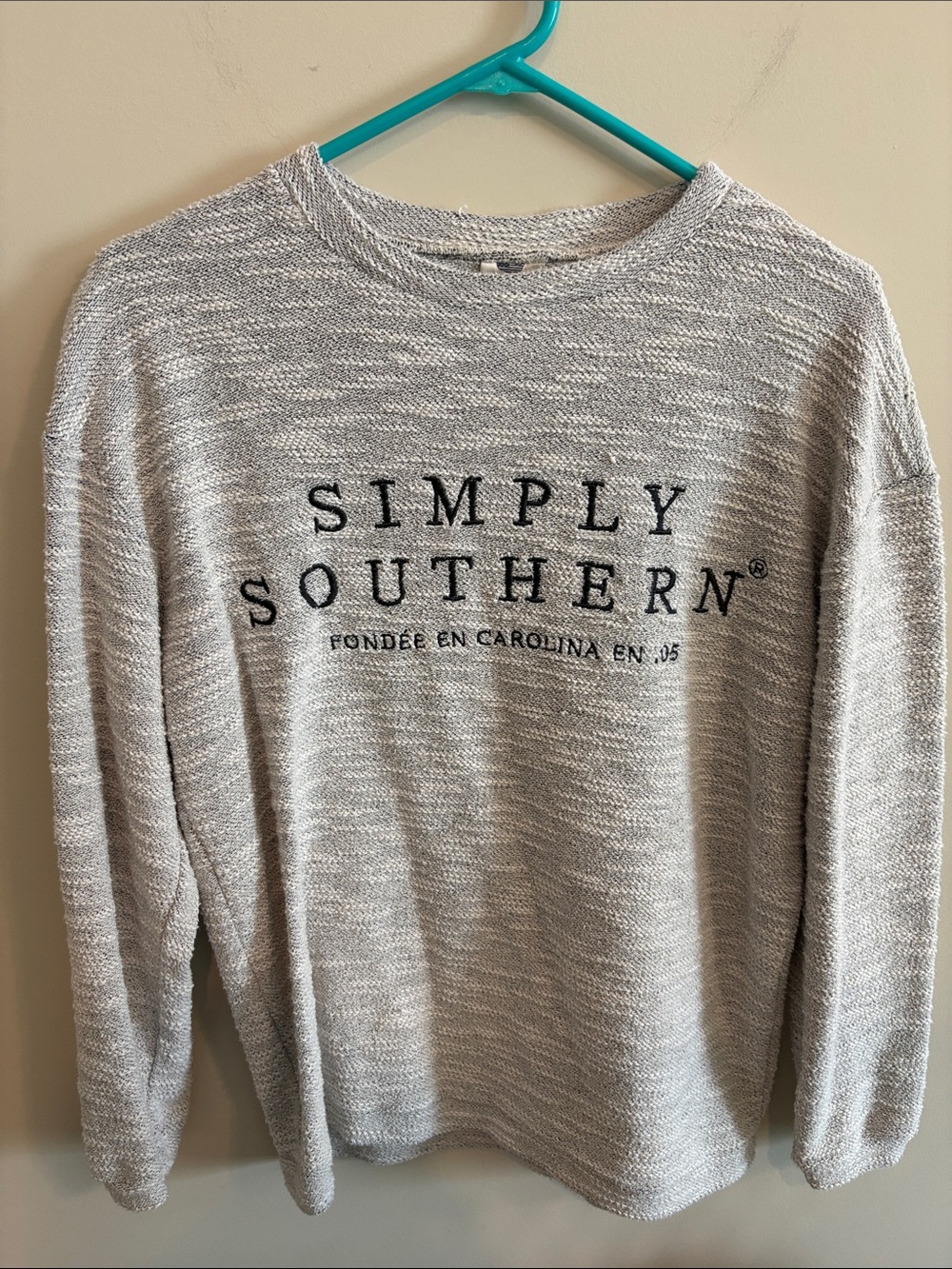 Simply Southern Women’s Heather Gray Crewneck Sweater